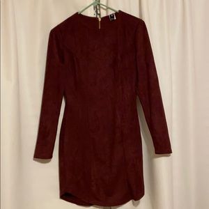 Tight burgundy dress